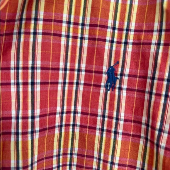 Ralph Lauren “Blake” Red and Yellow Plaid Button Down Shirt Mens size XXL - Picture 4 of 10